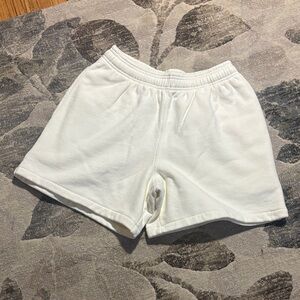 Cozy White Lounge Shorts